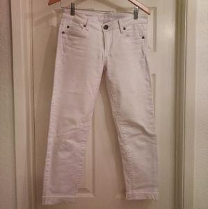 EUC Kut From The Kloth Catherine boyfriend jeans, white, size 2